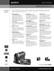Sony DCR-HC90 Marketing Specifications