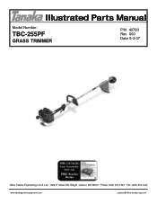 Tanaka TBC-255PF Parts List