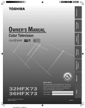 Toshiba 36HFX73 Owners Manual