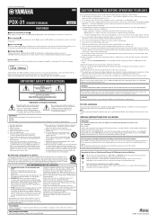 Yamaha PDX-31BL Owners Manual