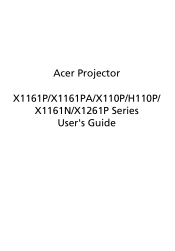 Acer X1161PA User Manual