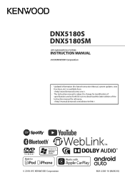 Kenwood DNX5180S Instruction Manual