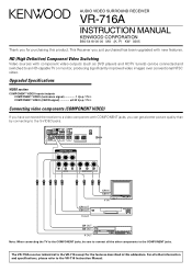 Kenwood VR-716A User Manual