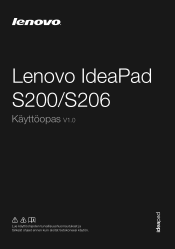Lenovo IdeaPad S206 Ideapad S200, S206 User Guide V1.0 (Finnish)