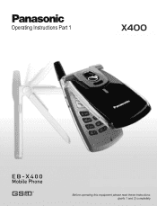 Panasonic X400 Operating Instructions