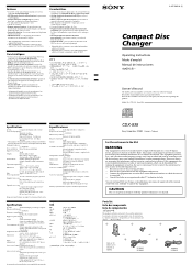 Sony CDX-838 Operating Instructions  (English, Español, Français)