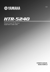 Yamaha HTR-5240 Owner's Manual