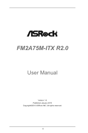 ASRock FM2A75M-ITX R2.0 User Manual