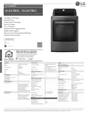 LG DLEX7800WE Specification
