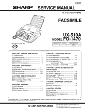 Sharp FO-1470 Service Manual