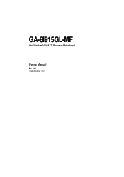 Gigabyte GA-8I915GL-MF Manual