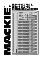 Mackie SR244 VLZ Pro / SR324 VLZ Pro SRVLZ Pro Owner's Manual (Deutsch)