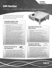 NEC NP-UM330X Specification Brochure