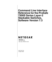 Netgear GSM7328Sv1 CLI Reference Manual for 7300S Series Layer-3 Stackable Switches with Software Version 7.3