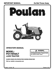 Poulan PO175H42LT User Manual