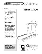 Reebok Rbx 575s Treadmill English Manual