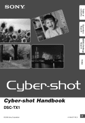 Sony DSC-TX1/L Cyber-shot® Handbook