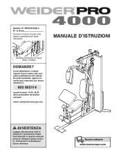 Weider Pro 4000 Italian Manual