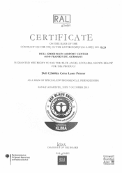 Dell C2660dn Dell  Color Laser Printer Blue Angel Certificate