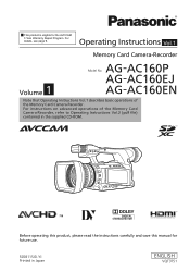 Panasonic AG-AC160PJ User Manual