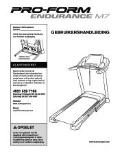 ProForm Endurance M7 Treadmill Dutch Manual