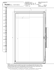 Sony KDL-55HX800 Dimensions Diagram