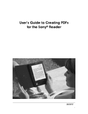 Sony PRS950BC Creating PDFs User Guide