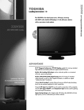 Toshiba 22LV505 Printable Spec Sheet