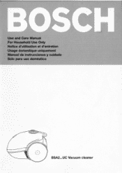 Bosch BSA2200UC Use and Care Manual