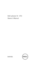 Dell Latitude 10 - ST2 Dell Latitude 10 - ST2 Owner's Manual