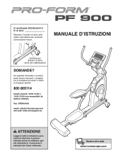 ProForm 900 Elliptical Italian Manual