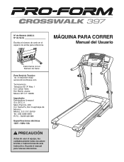 ProForm Crosswalk 397 Treadmill Spanish Manual