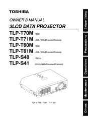 Toshiba TLP-T70MU Owners Manual