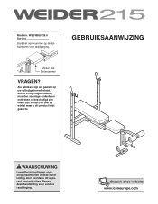 Weider 215 Bench Dutch Manual