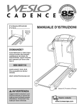 Weslo Cadence 85 Italian Manual
