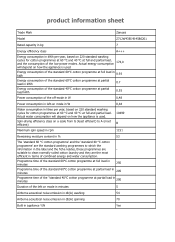 Zanussi Z712W43BI Product information sheet