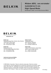 Belkin F5D7633uk4 F5D7633 User manual ( Euro Spanish )
