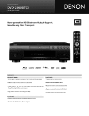 Denon DVD-2500BTCi Literature/Product Sheet