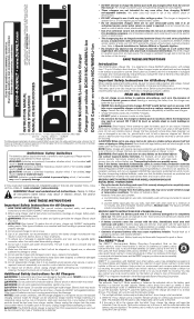 Dewalt DC9319 Instruction Manual
