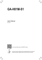 Gigabyte GA-H81M-S1 User Manual