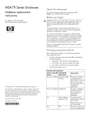 HP MSA70 MSA7X Series Enclosure Midplane Replacement Instructions (436512-001, February 2007)
