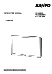 Sanyo CE42LH2WP Owner's Manual