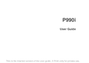 Sony Ericsson P990i User Guide