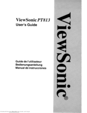 ViewSonic PT813 User Guide