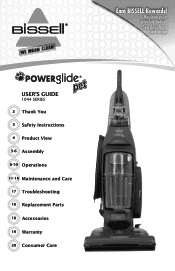 Bissell PowerGlide® Pet Vacuum 1044 User Guide