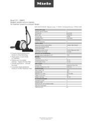 Miele Boost CX1 Product sheet