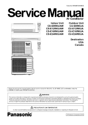 Panasonic CS-E12RKUAW E12RKUA Service Manual