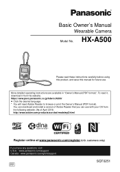 Panasonic HX-A500H HX-A500H Owner's Manual (English)