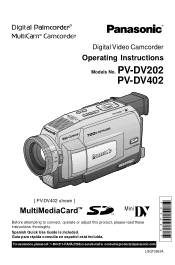 Panasonic PVDV402 Digital Video Camcorder