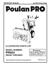 Poulan PR624 Parts List
